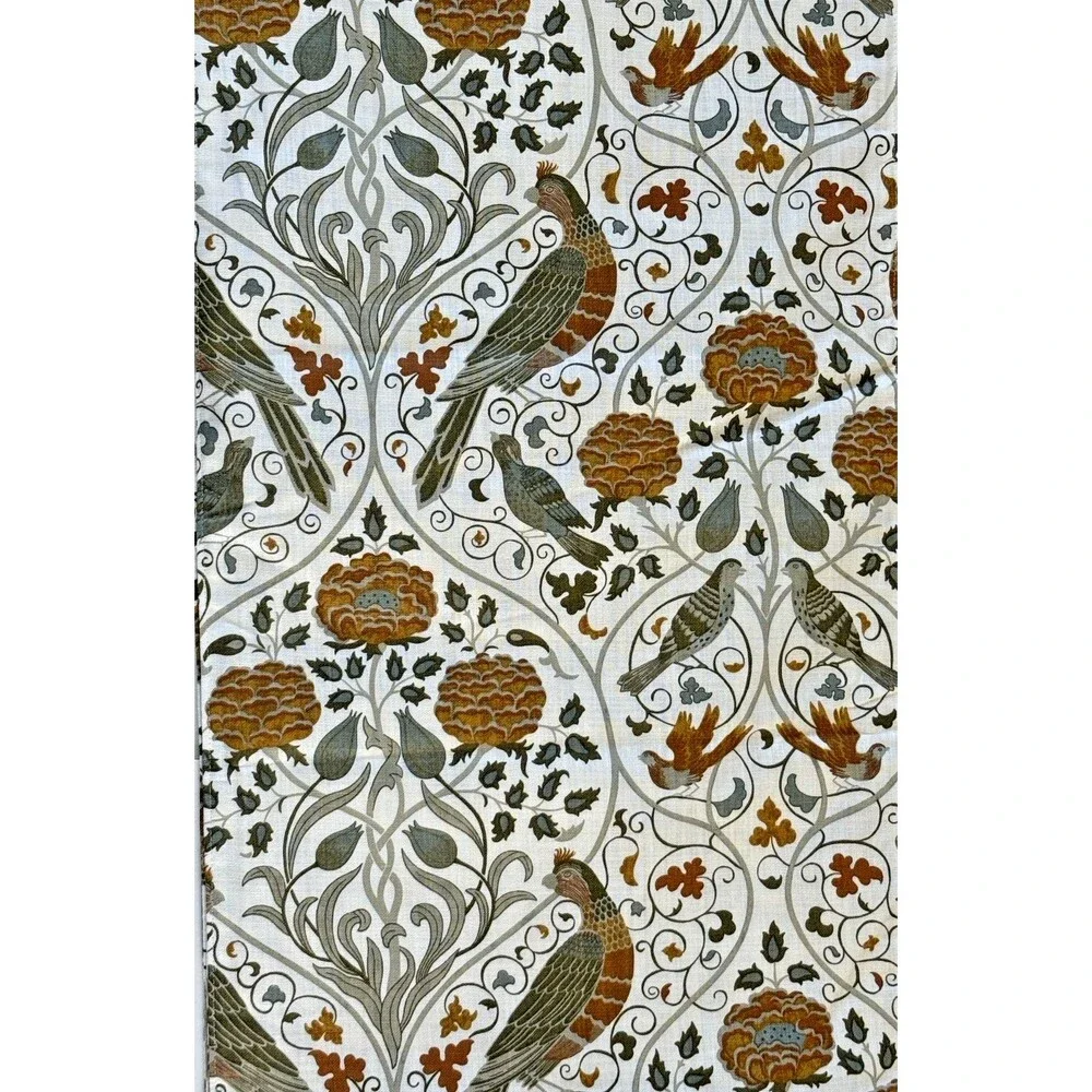Morris & Co Seasons By May Table Runner Bird Flower Floral Reversible 16x90